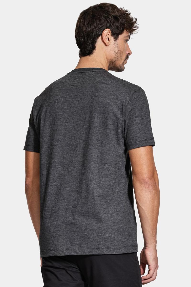 Camiseta Aramis Manga Curta Malha Flame Mescla Preto - 5