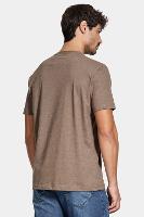 Camiseta Aramis Manga Curta Malha Flame Mescla Marrom - 5