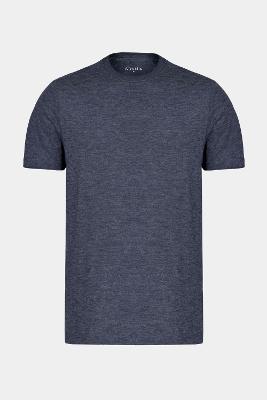 Camiseta Aramis Manga Curta Malha Flame Mescla Marinho