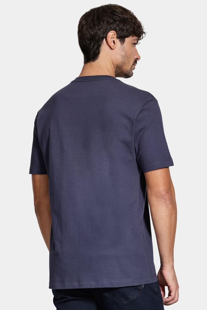 Camiseta Aramis Manga Curta Silk Listras Marinho - 5