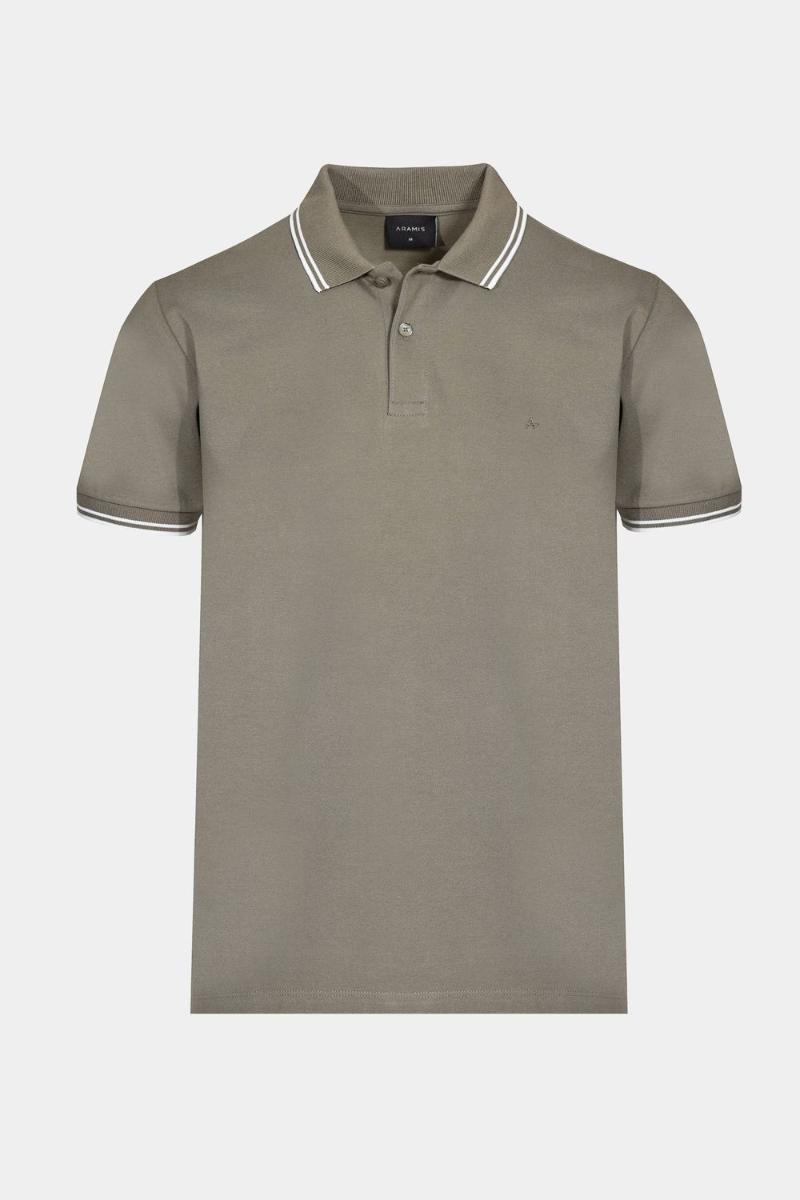 Polo Aramis Aramis Manga Curta Frisos New Castor - 5
