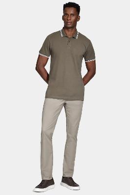 Polo Aramis Aramis Manga Curta Frisos New Castor