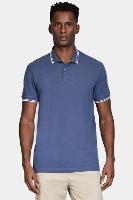 Polo Aramis Aramis Manga Curta Frisos New Azul Jeans - 1