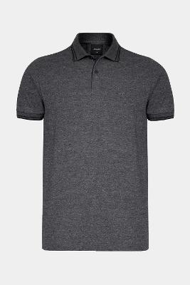Polo Aramis Aramis Manga Curta Frisos Grafite Mescla
