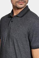 Polo Aramis Aramis Manga Curta Frisos Grafite Mescla