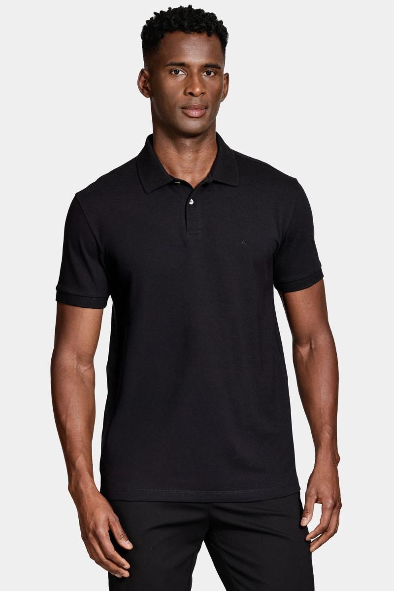 Polo Aramis Aramis Algodão Piquet Manga Curta Preto - 1