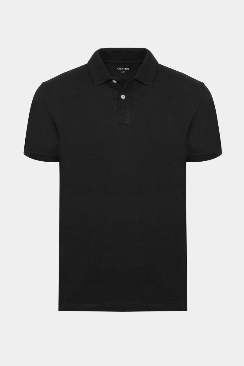 Polo Aramis Aramis Algodão Piquet Manga Curta Preto - 5