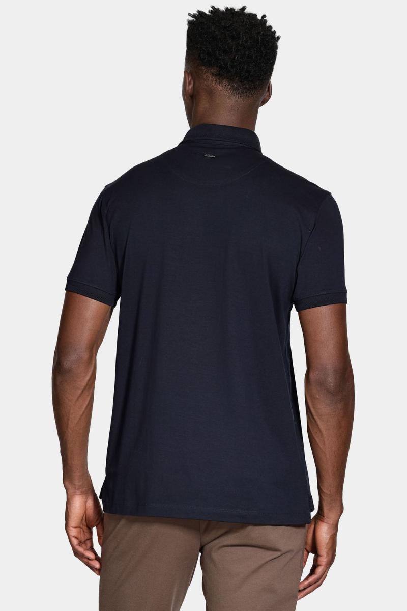 Polo Aramis Manga Curta de Algodão Pima Gaseado Navy - 5