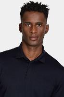 Polo Aramis Manga Curta de Algodão Pima Gaseado Navy