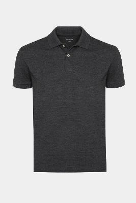 Polo Aramis Algodão Piquet Manga Curta Grafite Mescla