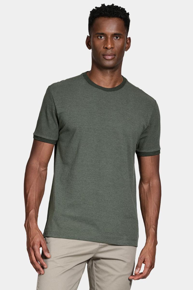 Camiseta Aramis Regular Manga Curta Verde Militar - 2