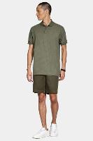 Polo Aramis Manga Curta Malha Pontilhada Verde Militar - 2