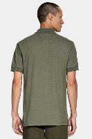 Polo Aramis Manga Curta Malha Pontilhada Verde Militar