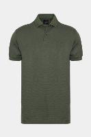 Polo Aramis Manga Curta Malha Pontilhada Verde Militar - 5