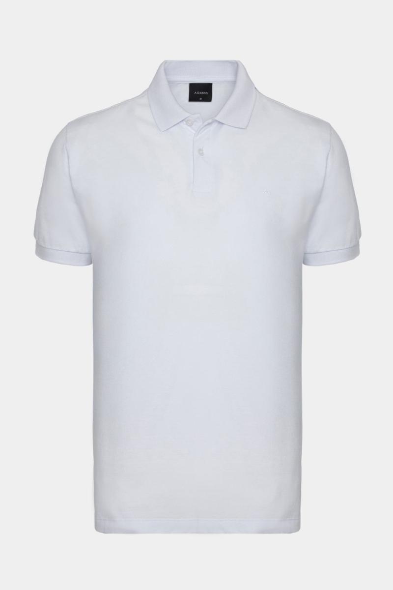 Polo Aramis Manga Curta Malha Pontilhada Branco - 1