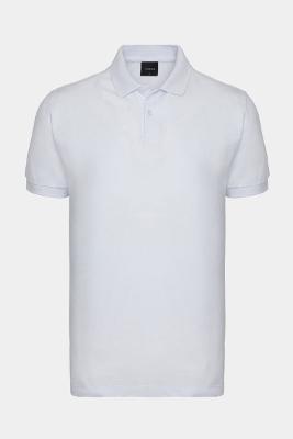Polo Aramis Manga Curta Malha Pontilhada Branco