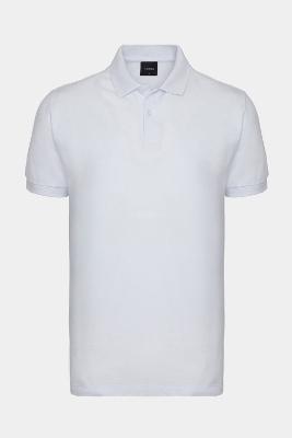 Polo Aramis Manga Curta Malha Pontilhada Branco