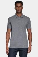 Polo Aramis Manga Curta Lisa Piquet Grafite Mescla - 2