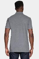 Polo Aramis Manga Curta Lisa Piquet Grafite Mescla - 5