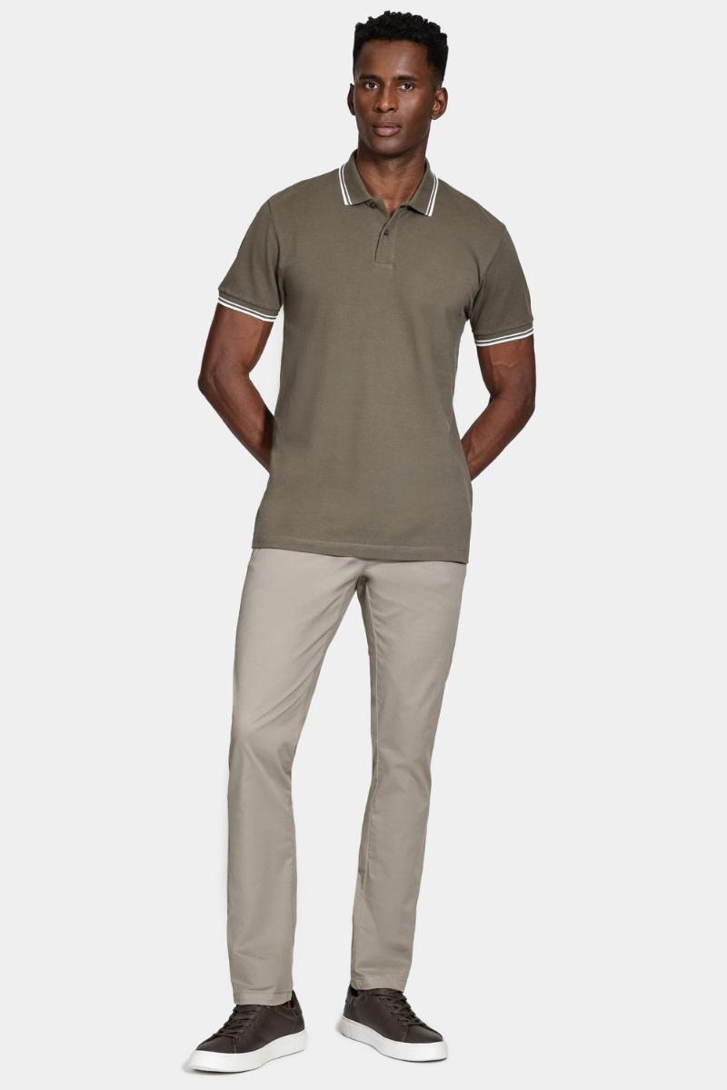 Polo Aramis Aramis Manga Curta Frisos New Verde Oliva - 2