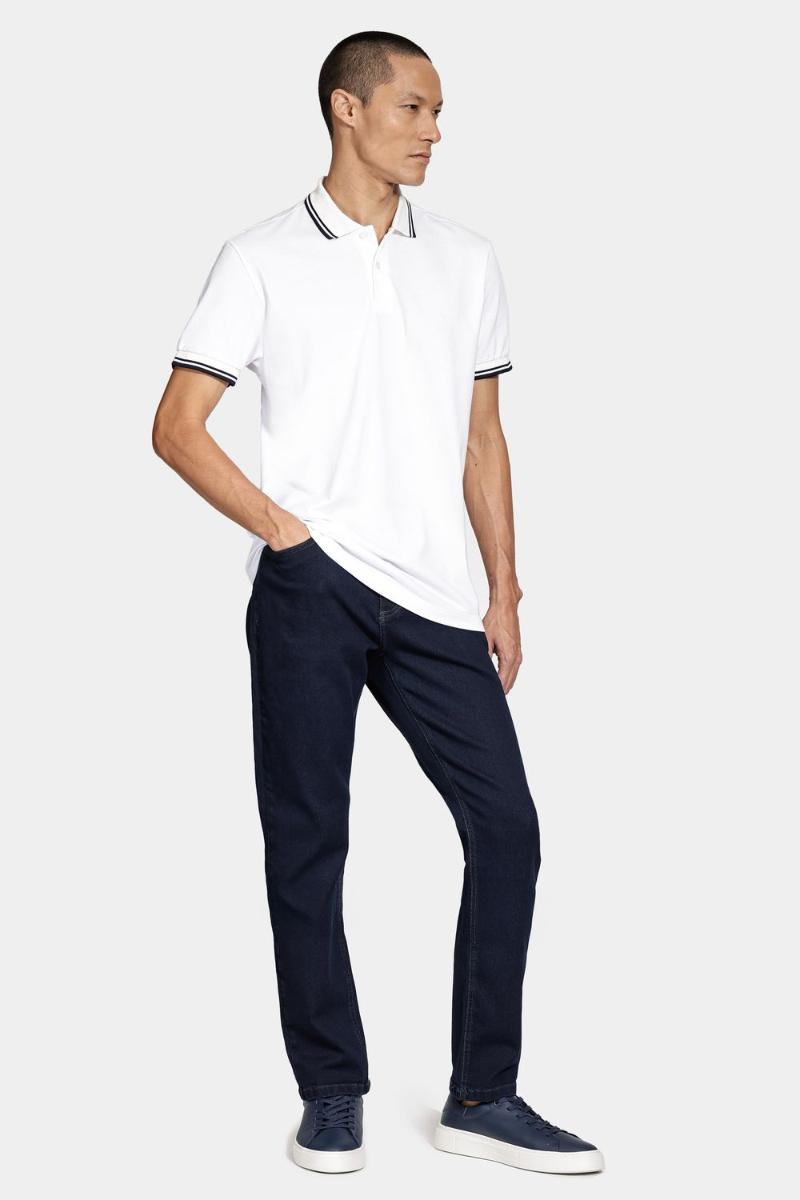 Polo Aramis Aramis Manga Curta Frisos New Off White - 3