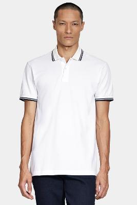 Polo Aramis Manga Curta Frisos New Off White