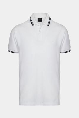 Polo Aramis Aramis Manga Curta Frisos New Off White
