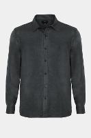 Camisa Aramis Manga Longa Regular Linho Preto - 1