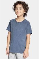 Camiseta Aramis Piquet Estonada Manga Curta Azul Neblina - 1