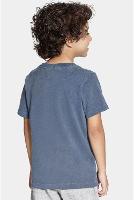 Camiseta Aramis Piquet Estonada Manga Curta Azul Neblina