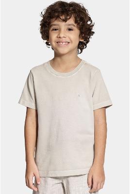 Camiseta Aramis Piquet Estonada Manga Curta Bege