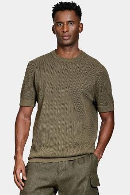 Tricot Aramis Manga Curta Algodão Piquet Oliva