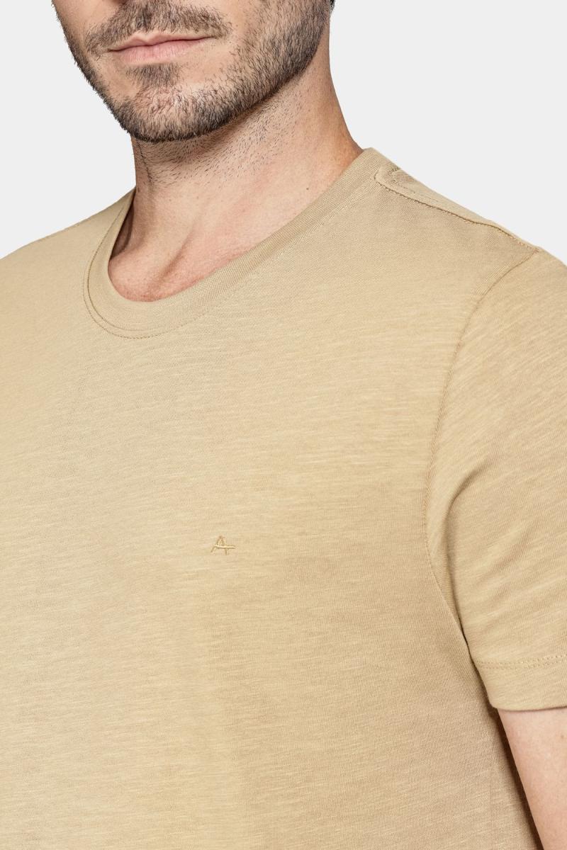 Camiseta Aramis Manga Curta Algodão Flamê Sepia - 3
