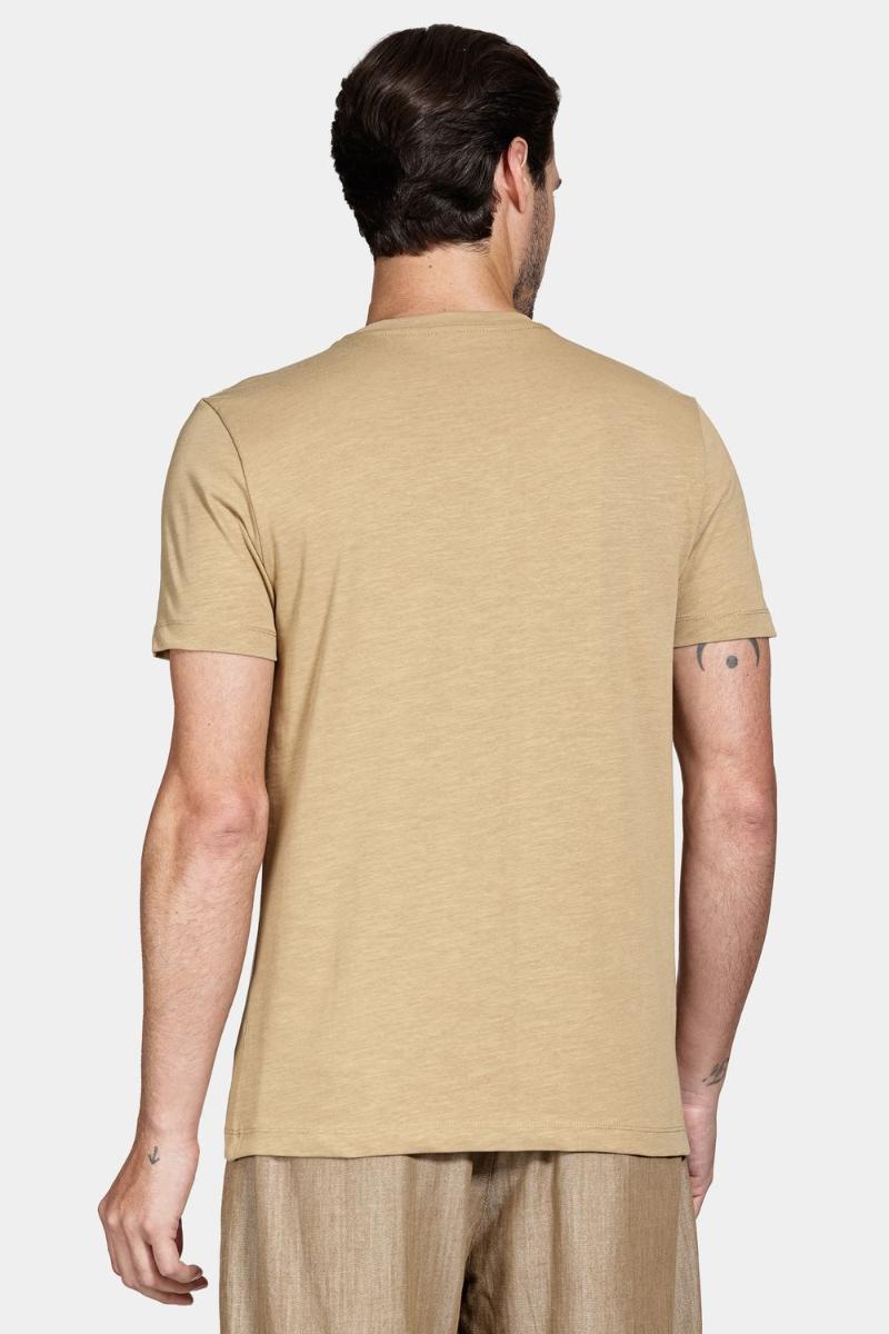 Camiseta Aramis Manga Curta Algodão Flamê Sepia - 4