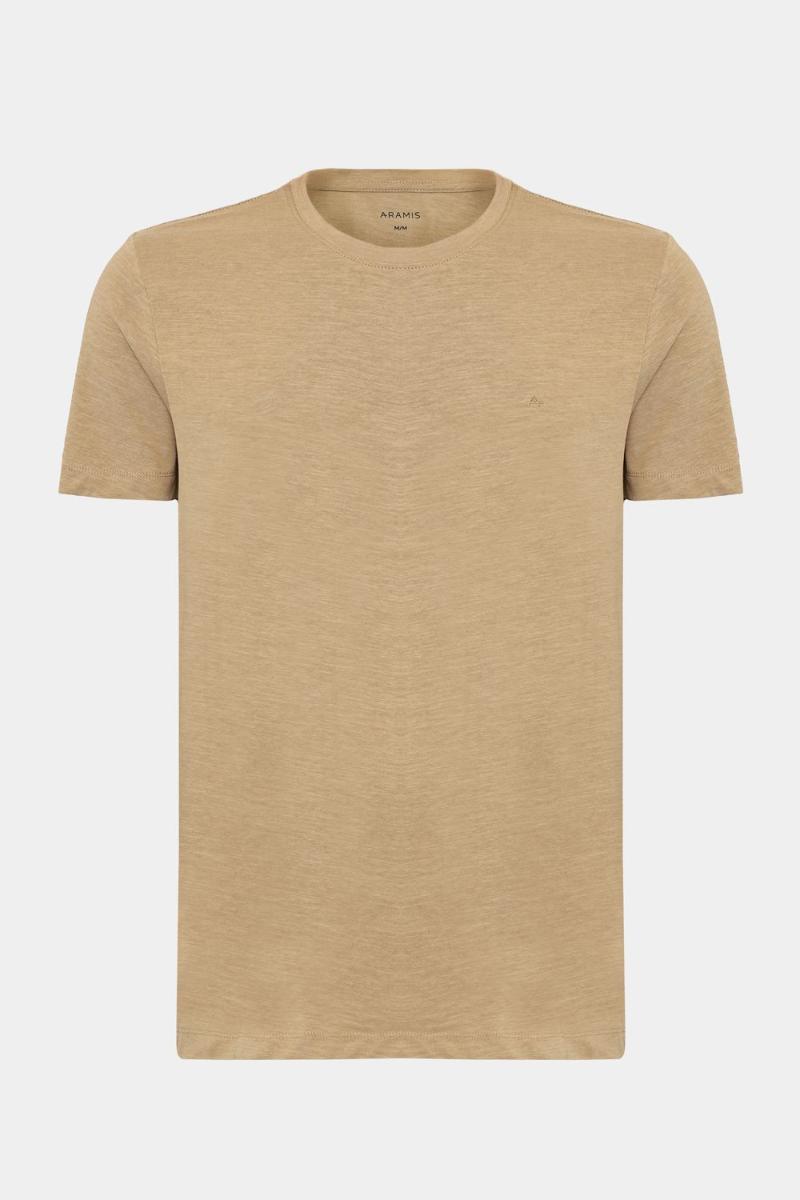 Camiseta Aramis Manga Curta Algodão Flamê Sepia - 5