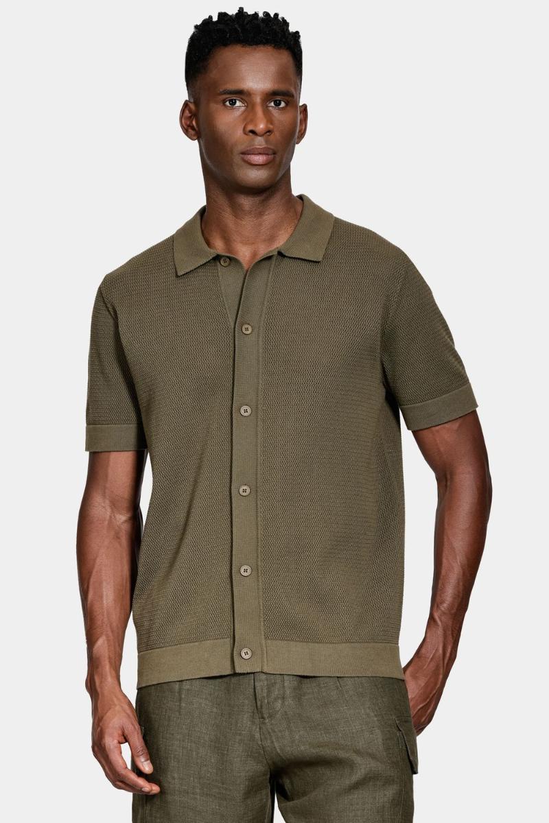 Camiseta Aramis Manga Curta Algodão Tricot Oliva - 2