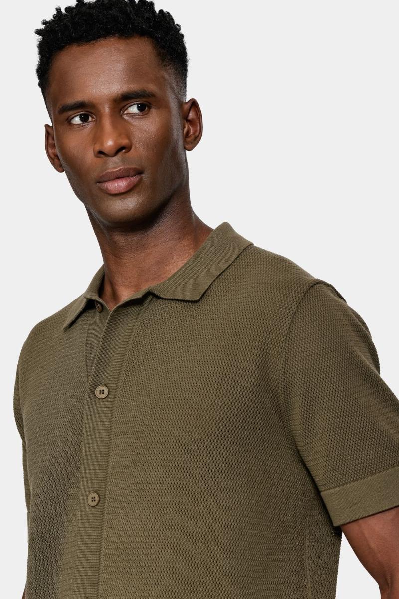 Camiseta Aramis Manga Curta Algodão Tricot Oliva - 4