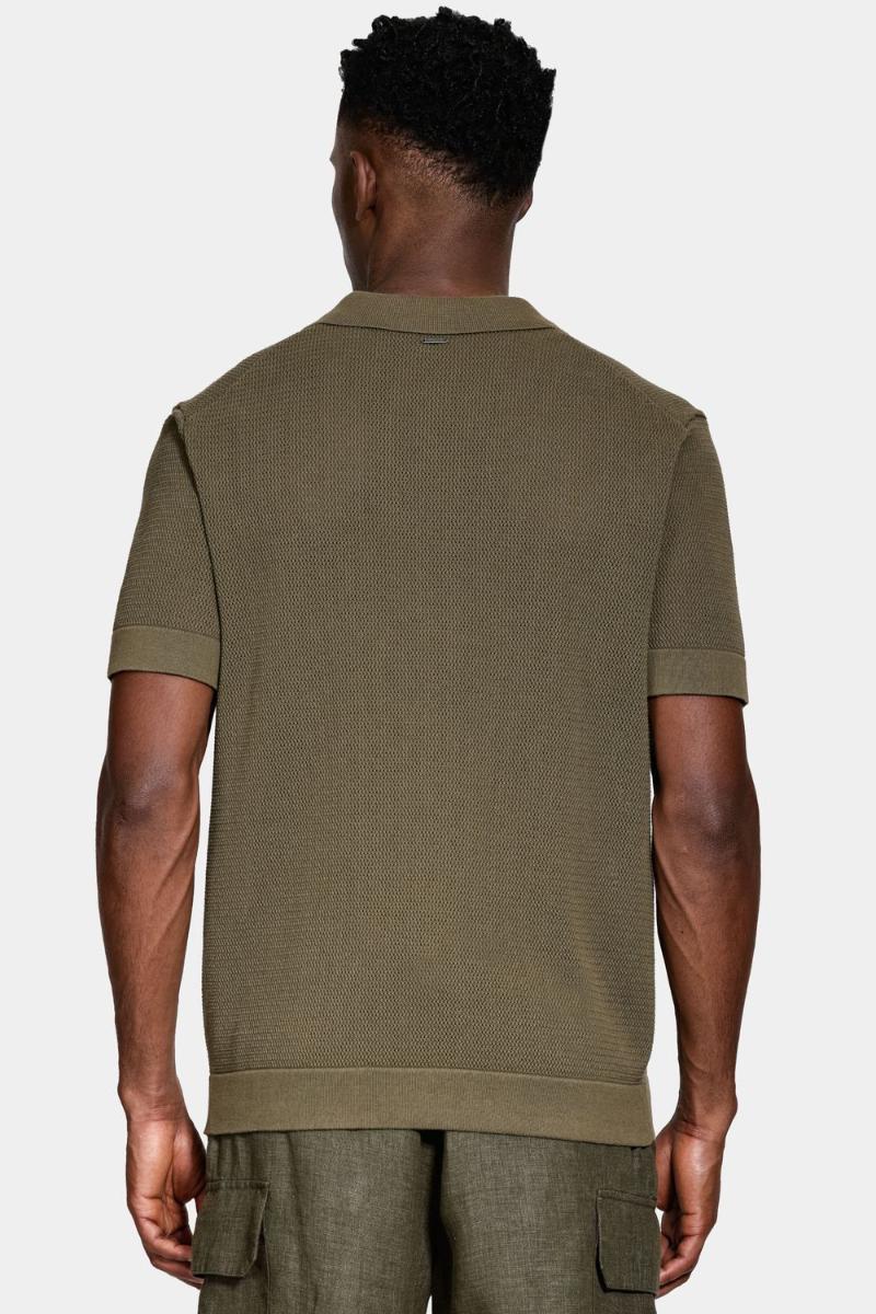 Camiseta Aramis Manga Curta Algodão Tricot Oliva - 5