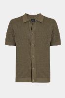 Camiseta Aramis Manga Curta Algodão Tricot Oliva - 1