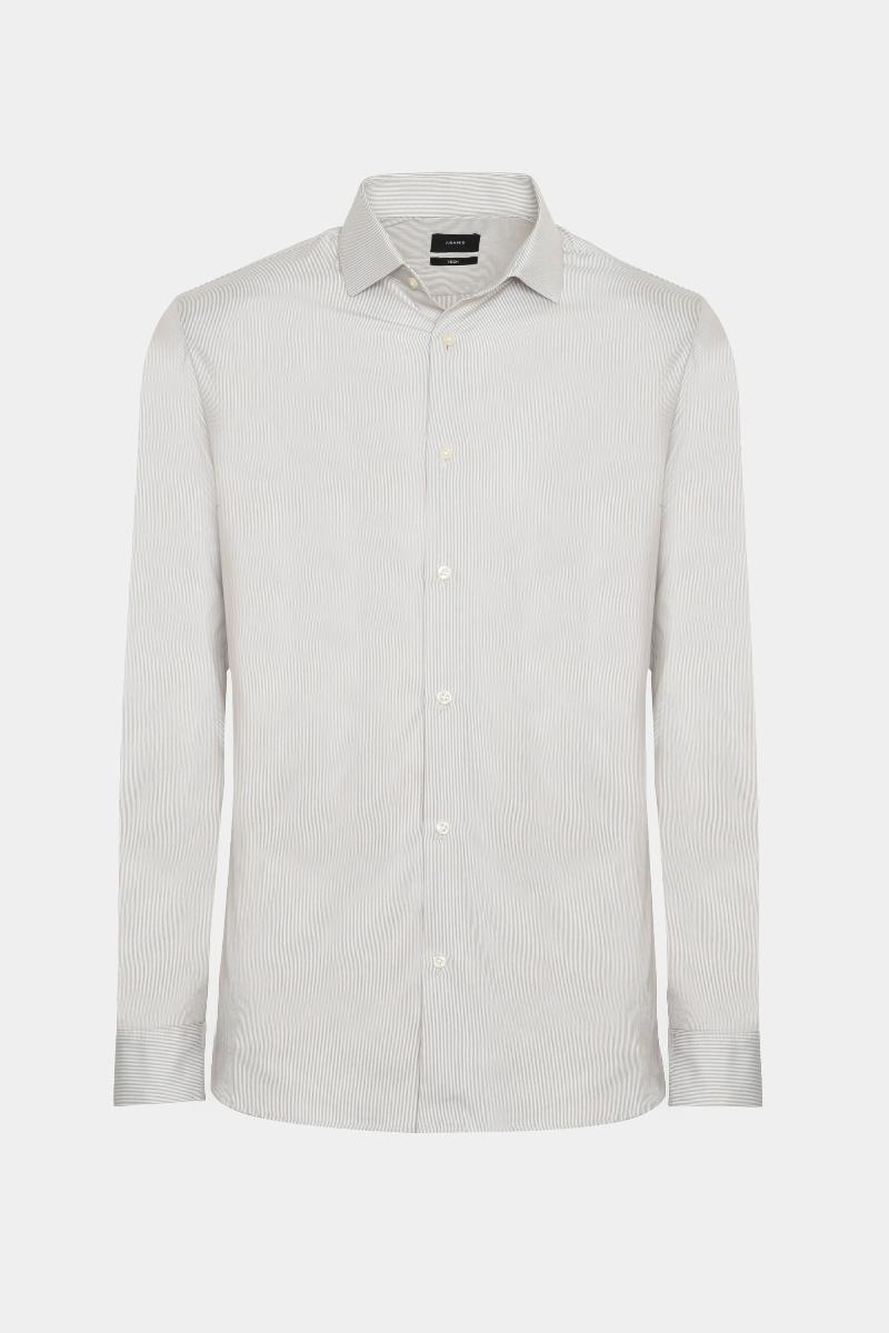 Camisa Aramis Manga Longa Sarja Caqui Branco - 2