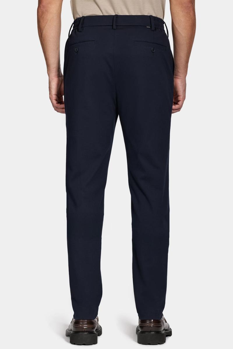 Calça Aramis Alfaiataria Malha Cós Elástico Marinho - 5