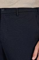 Calça Aramis Alfaiataria Malha Cós Elástico Marinho - 3