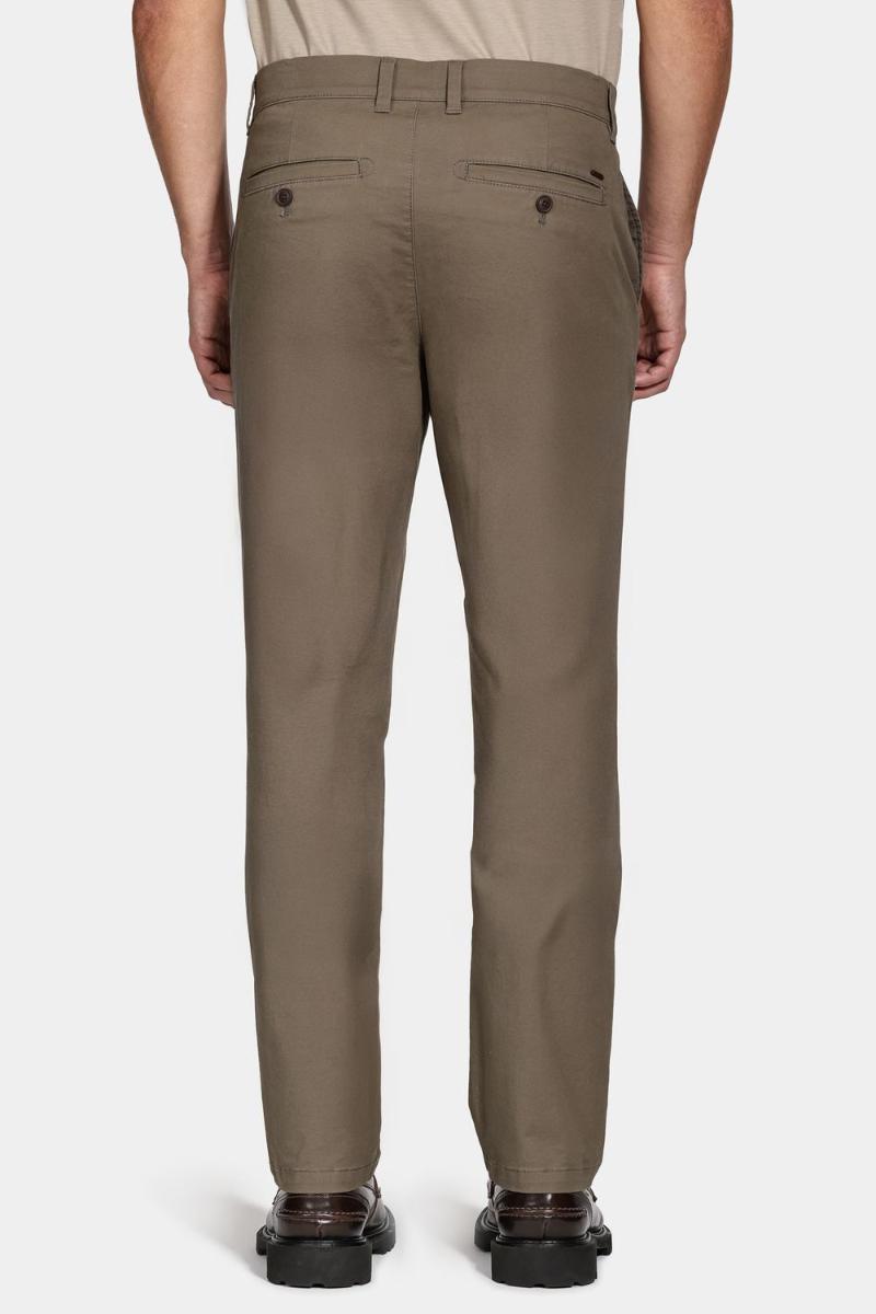 Calça Aramis Chino Slim Clássica Sarja Verde Militar - 2