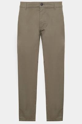 Calça Aramis Chino Slim Clássica Sarja Verde Militar