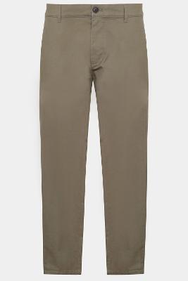 Calça Aramis Chino Slim Clássica Sarja Verde Militar