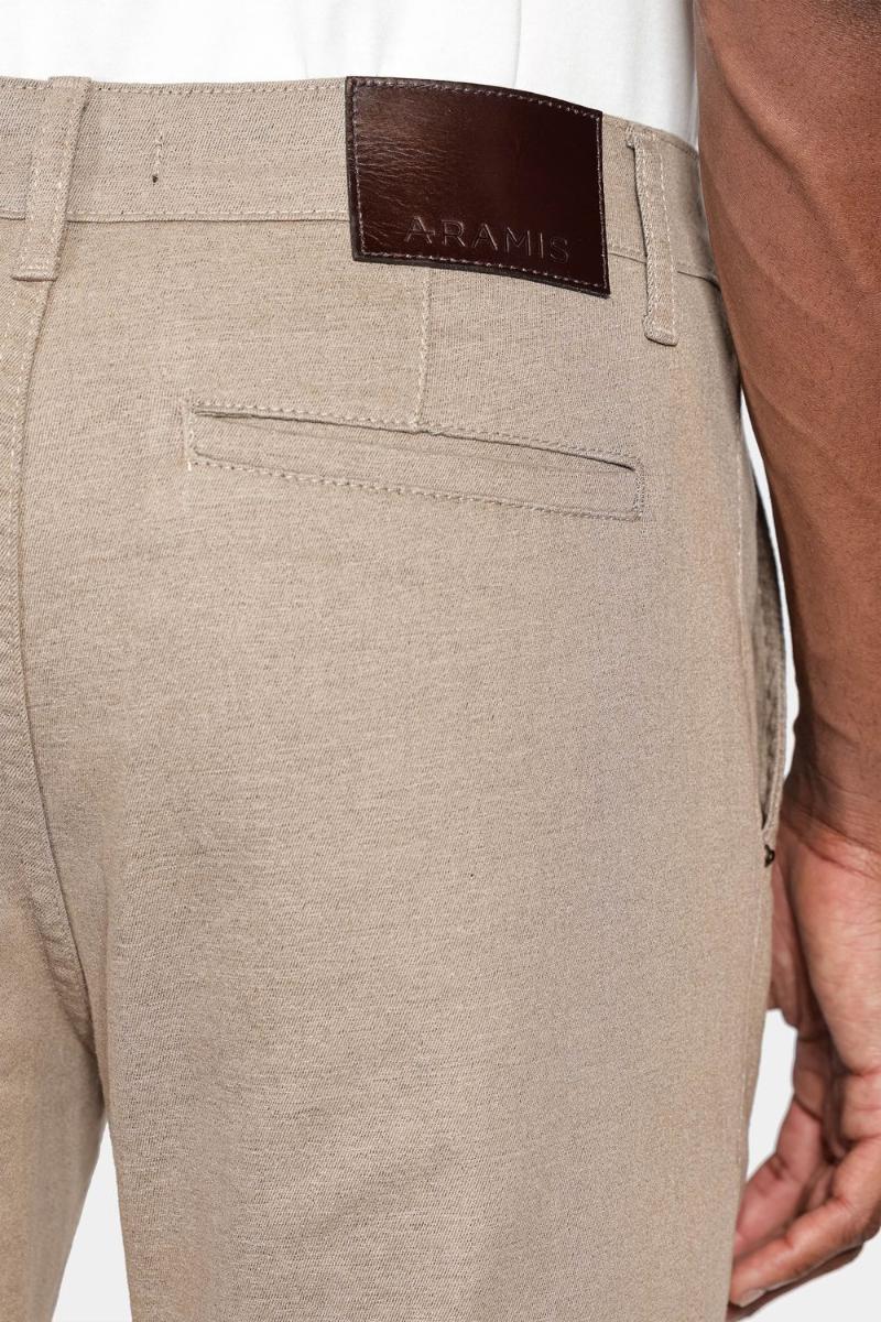 Calça Aramis Chino Bolso Faca Moline Areia - 4