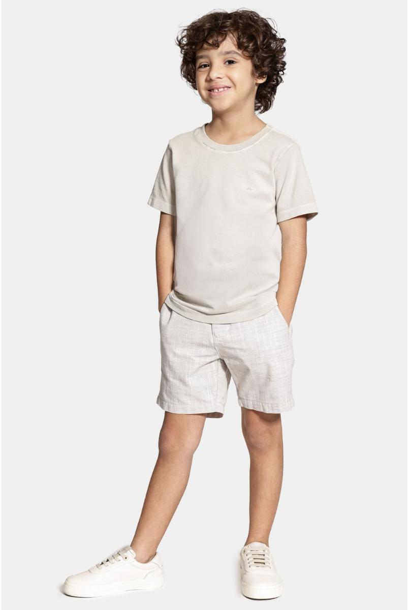 Bermuda Aramis Chino Algodão Flamê Bolsos Off White - 2