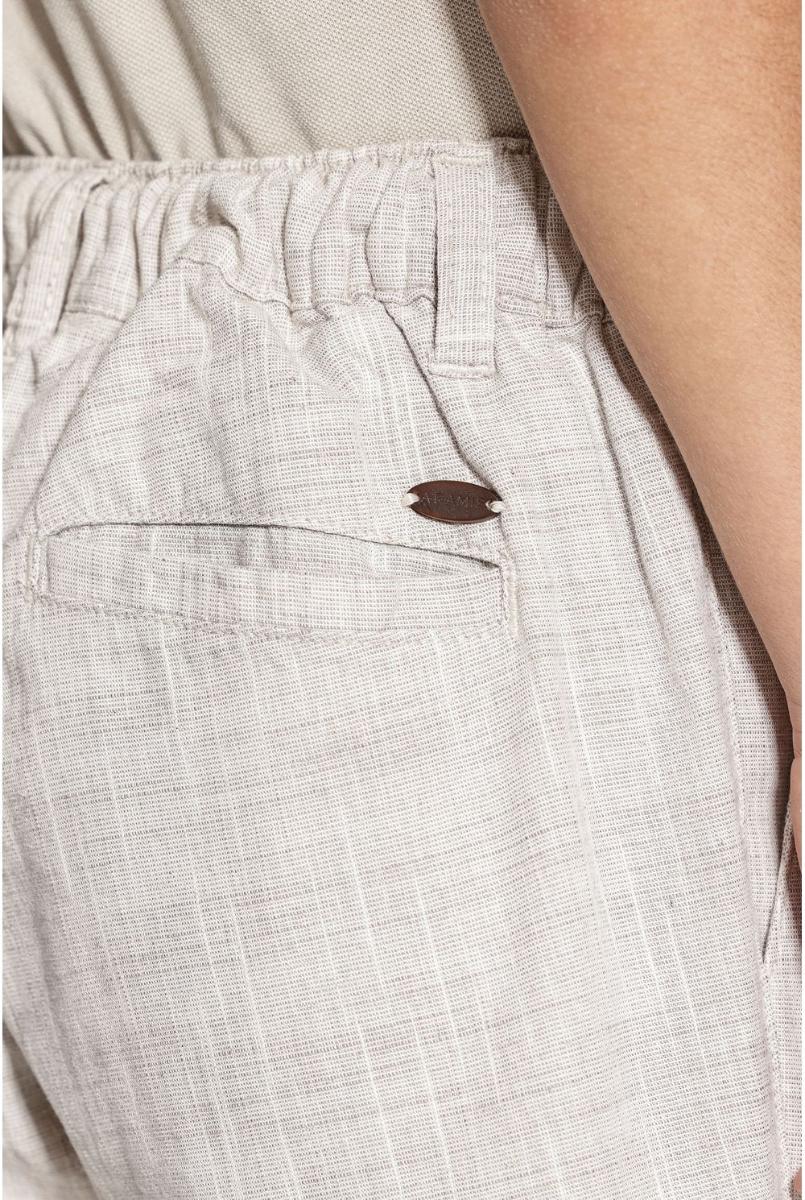 Bermuda Aramis Chino Algodão Flamê Bolsos Off White - 4