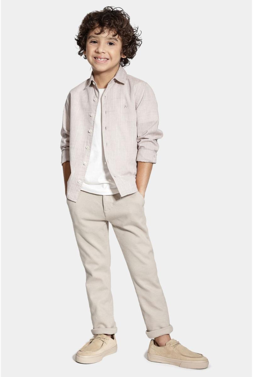 Camisa Aramis Slim flamê Bosco Manga Longa Move Caqui - 2