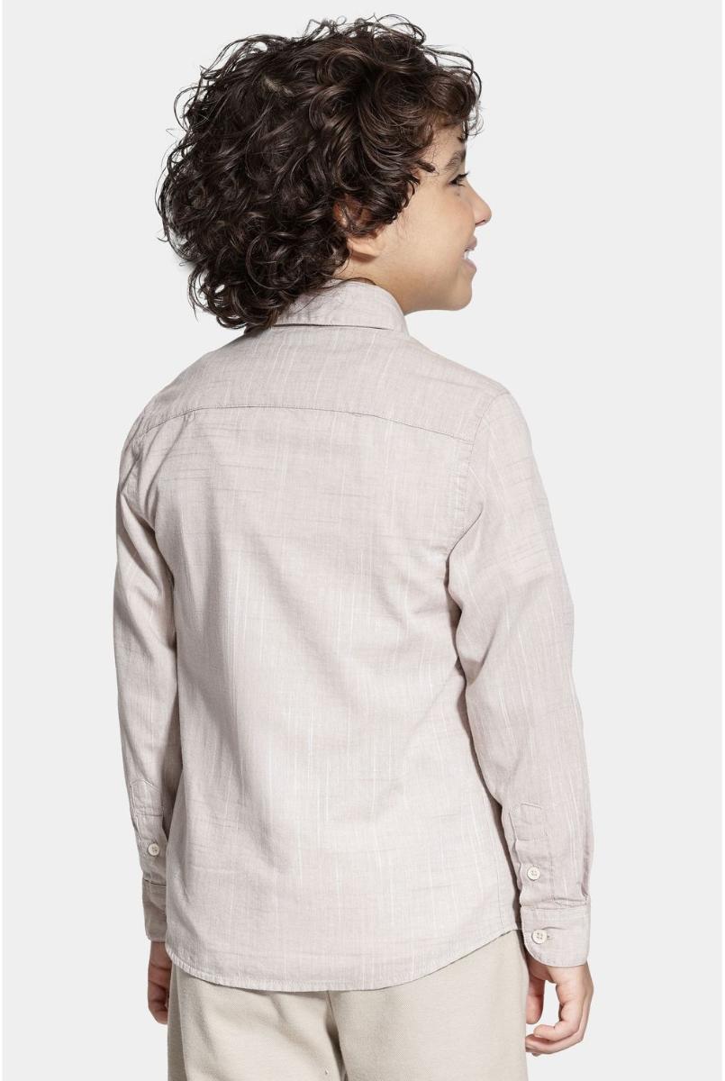 Camisa Aramis Slim flamê Bosco Manga Longa Move Caqui - 4